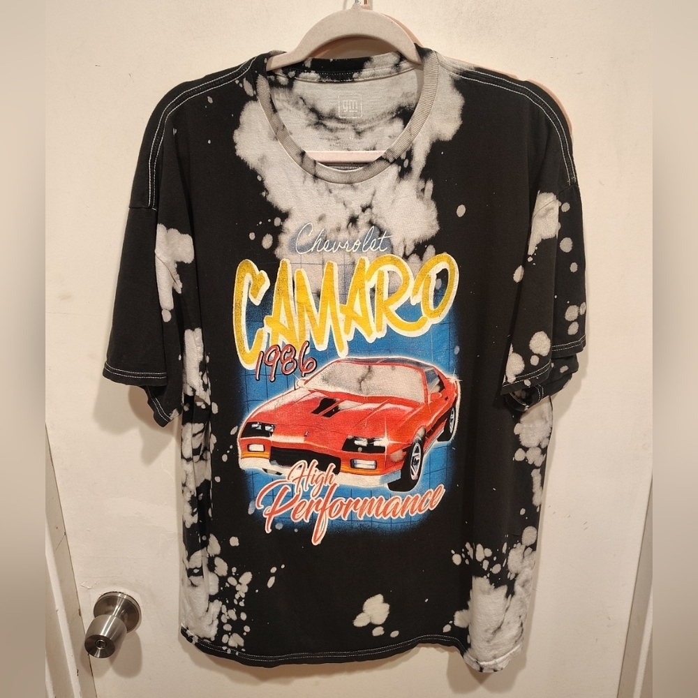 GM Chevrolet Camaro 1986 High Performance Tie Dye Graphic T-shirt Sz L Casual